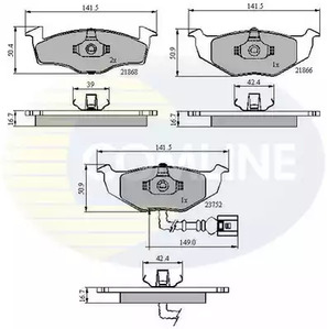 Колодки тормозные дисковые COMLINE CBP1707