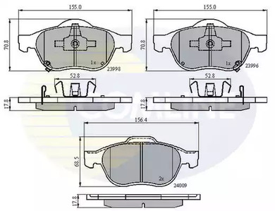Колодки тормозные дисковые COMLINE CBP31249