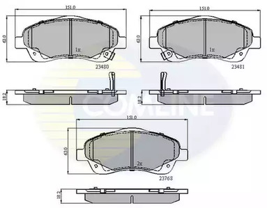 CBP31140 COMLINE Колодки тормозные дисковые