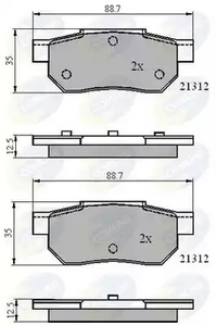 CBP0460 COMLINE Комплект тормозных колодок, дисковый тормоз