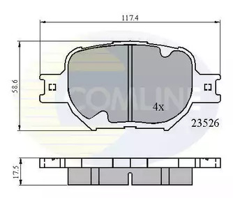 Комплект тормозных колодок дисковый тормоз COMLINE CBP0896