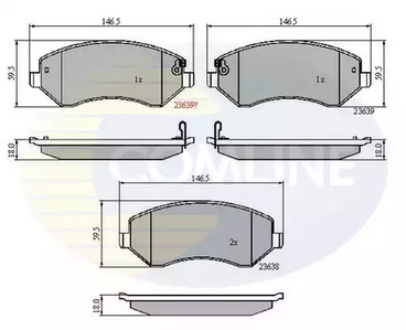 Колодки тормозные COMLINE CBP31162