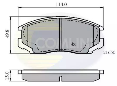 Комплект тормозных колодок, дисковый тормоз COMLINE CBP0415