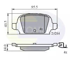 Комплект тормозных колодок дисковый тормоз COMLINE CBP31135