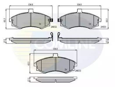 Колодки тормозные дисковые COMLINE CBP31176