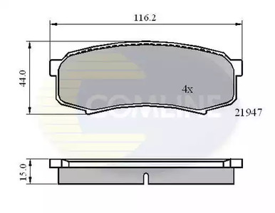 CBP0404 COMLINE Комплект тормозных колодок, дисковый тормоз