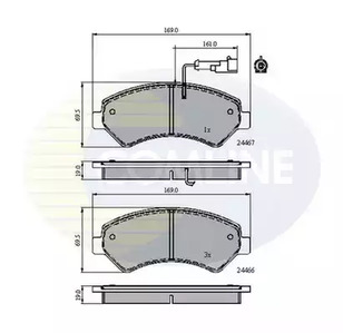 Колодки тормозные дисковые COMLINE CBP11623