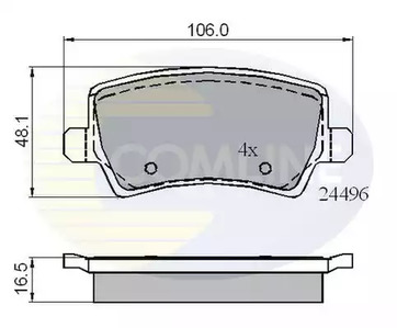 Колодки тормозные дисковые COMLINE CBP01613