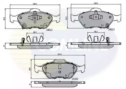 CBP31637 COMLINE Колодки тормозные дисковые