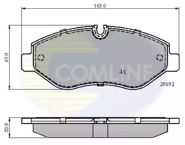 Колодки тормозные дисковые передние комплект COMLINE CBP01555