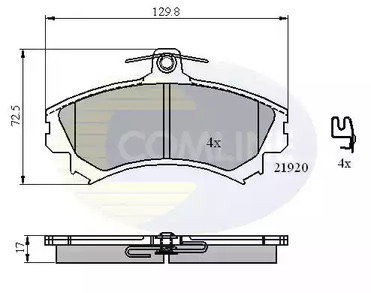 Колодки тормозные дисковые COMLINE CBP31304