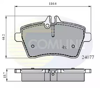 Колодки тормозные дисковые COMLINE CBP01592