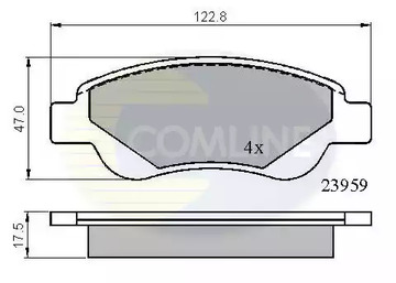 CBP01552 COMLINE Колодки тормозные дисковые