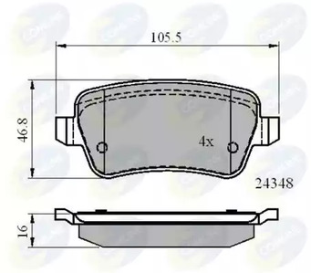 Колодки тормозные дисковые COMLINE CBP01630