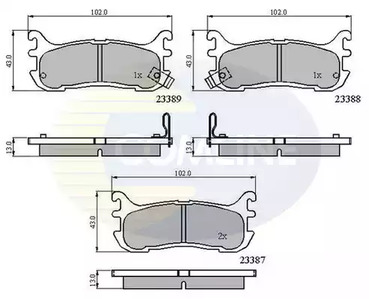 CBP3822 COMLINE Колодки тормозные дисковые