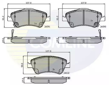 CBP31576 COMLINE Колодки тормозные дисковые