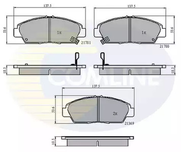 Колодки тормозные дисковые COMLINE CBP3446