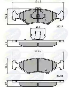 CBP3444 COMLINE Комплект тормозных колодок, дисковый тормоз