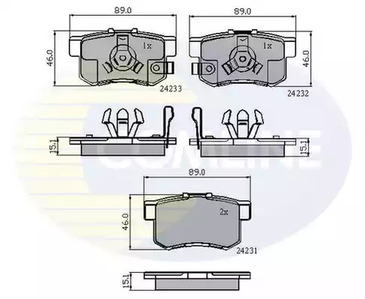 Колодки тормозные дисковые COMLINE CBP31736