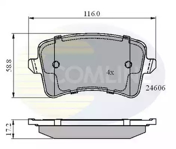 CBP01709 COMLINE Колодки тормозные дисковые