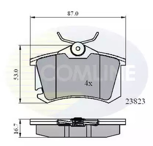 Колодки тормозные дисковые COMLINE CBP01761