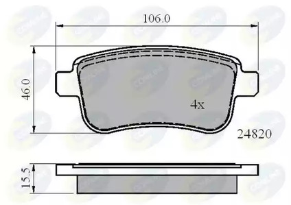 Колодки тормозные дисковые COMLINE CBP02014