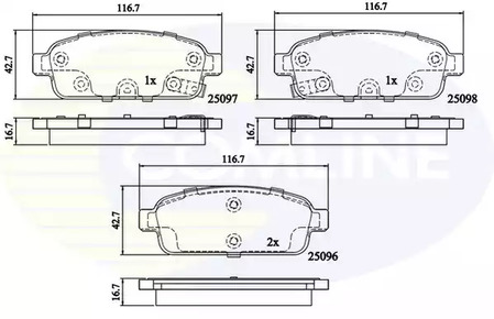 Колодки тормозные дисковые COMLINE CBP32024
