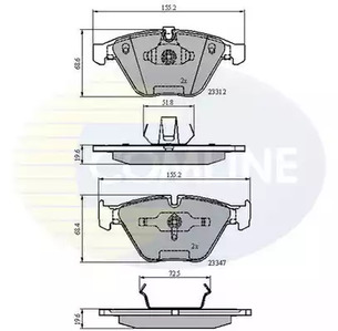 Колодки пер COMLINE CBP02033