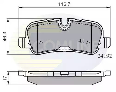 Колодки тормозные дисковые COMLINE CBP02021