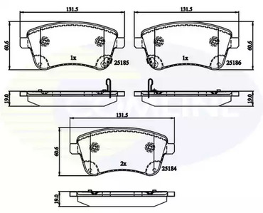 Колодки тормозные дисковые COMLINE CBP36047