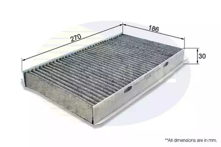 ФИЛЬТР САЛОНА LROV 4.2/4.4/2.7TD/3.6TD 04- УГОЛЬ COMLINE EKF342A