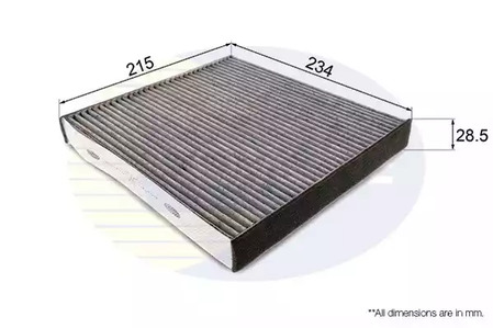 Фильтр салона lex gs/ls/rx/sc 3.0/4.3 00- уголь COMLINE EKF348A