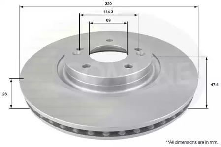 Тормозные диски COMLINE ADC2412V