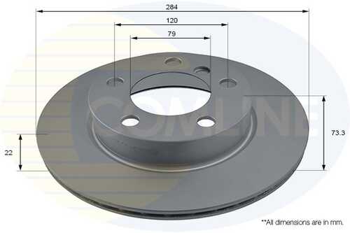 Диск торм bmw 1 series 10- 2 series 14- (с покрытием) COMLINE ADC2823V