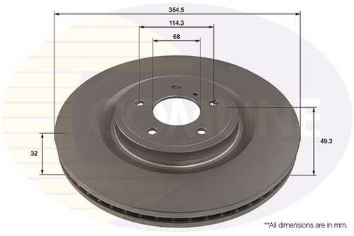 Диск торм inf fx 3.0/3.7/5.0 08-/g 3.7 08-/nis 370 z 3.7 09- пер COMLINE ADC2947V