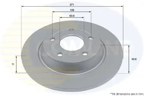 Диск тормозной ford pkw COMLINE ADC4074