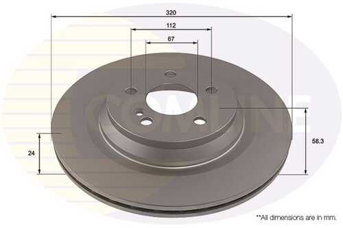 Диск торм mercedes-benz s-class 05-13 sl 06-12 COMLINE ADC4084V