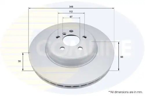 Диск торм bmw 3 19- 5 16- 6 17-20 7 16-19 x3 17- COMLINE ADC5018V