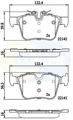 Тормозные колодки COMLINE CBP02255