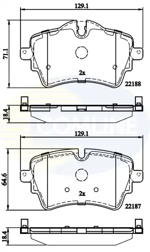 Тормозные колодки COMLINE CBP02261