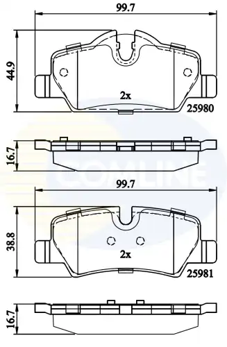 Тормозные колодки COMLINE CBP02262