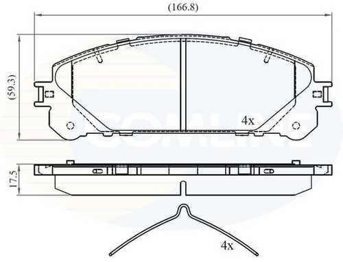 Колодки торм lexus es 12- nx 14- rx 08- toyota rav 4 12- sienna 10 COMLINE CBP02267