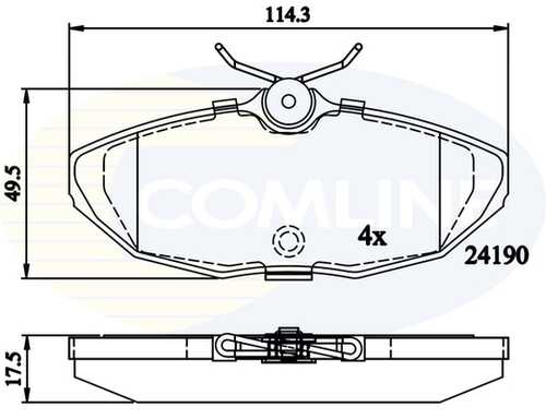 Тормозные колодки COMLINE CBP02289