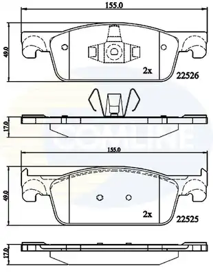 CBP02316 COMLINE Тормозные колодки