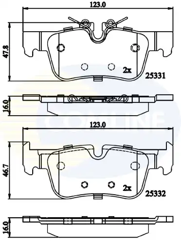 Тормозные колодки COMLINE CBP02318