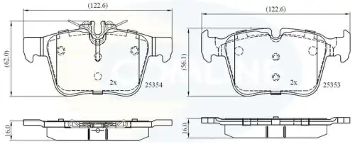 Колодки торм зад mercedes-benz c-class 13- COMLINE CBP02345