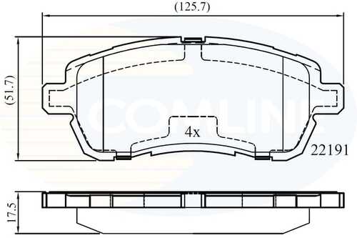 Колодки торм пер COMLINE CBP02361
