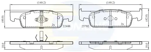 Колодки торм renault logan/stepway ii (l8 ) 13- COMLINE CBP02398