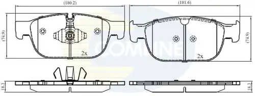 Колодки торм volvo s90 ii/xc40/xc60 ii/xc90 ii 16- COMLINE CBP02399