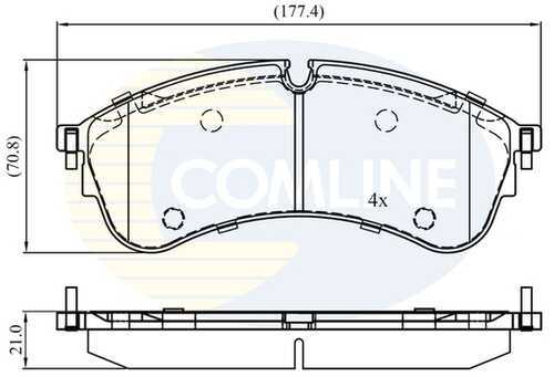 Колодки торм vw crafter box (sy sx ) 2.0 16- COMLINE CBP02400